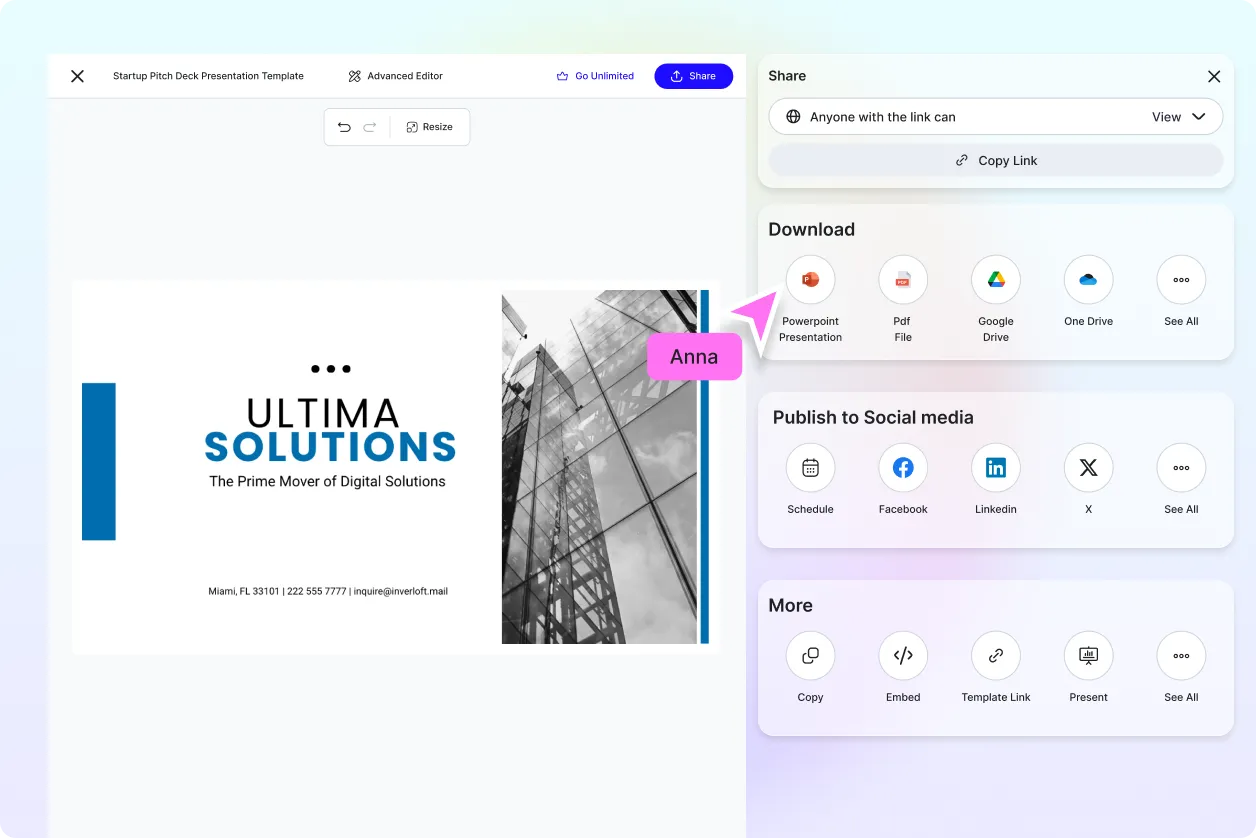 Free AI Pitch Deck Presentation Generator, AI Pitch Deck Slide Maker Online [ No Signup ]